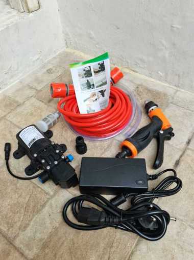 SET LENGKAP POMPA AIR CUCI MOTOR MOBIL - CUCI AC MINI STEAM - MESIN POMPA STEAM HITAM SET 1