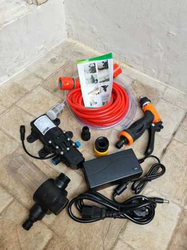 SET LENGKAP POMPA AIR CUCI MOTOR MOBIL - CUCI AC MINI STEAM - MESIN POMPA STEAM HITAM SET 5