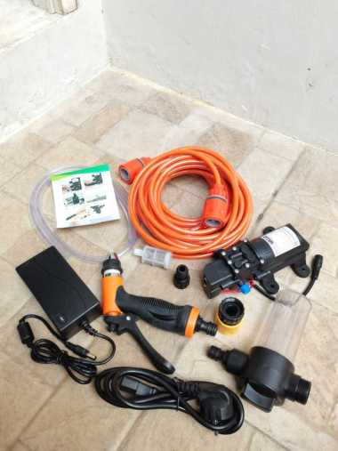 SET LENGKAP POMPA AIR CUCI MOTOR MOBIL - CUCI AC MINI STEAM - MESIN POMPA STEAM HITAM SET 8