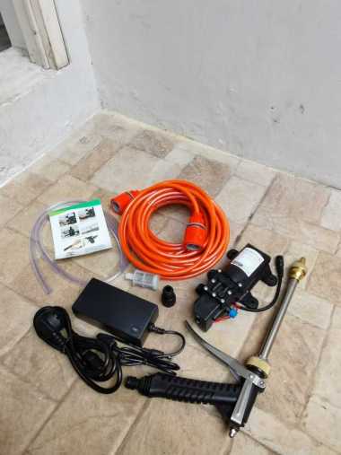 SET LENGKAP POMPA AIR CUCI MOTOR MOBIL - CUCI AC MINI STEAM - MESIN POMPA STEAM HITAM SET 9