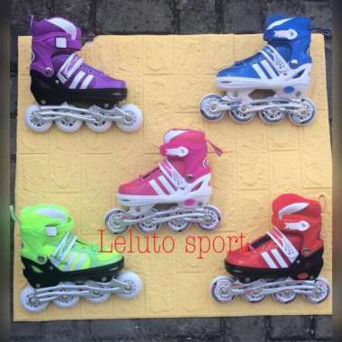 harga Promo Sepatu Roda BAJAJ - Inline Skate Anak dan Dewasa Model BAJAJ pk 666M - Biru S Berkualitas Blibli.com