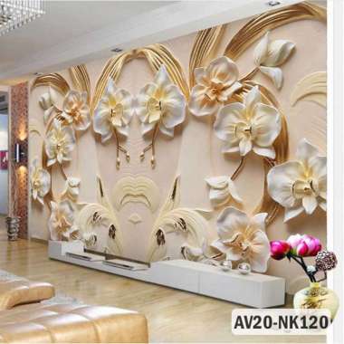 Wallpaper Dinding 3d Bunga Mawar Image Num 46