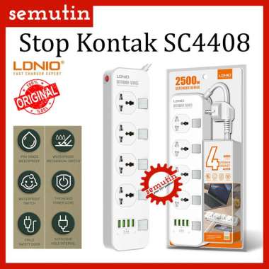 Stop Kontak LDNIO SC4408 ORIGINAL - Power Strip Socket USB Universal
