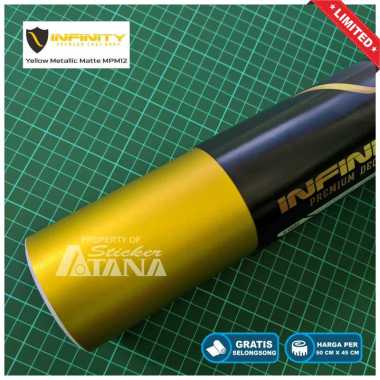 Skotlet Kuning Doff Metalik Scotlet Infinity Satin Dop Stiker Meteran Sticker Roll Decal Scotlite Se