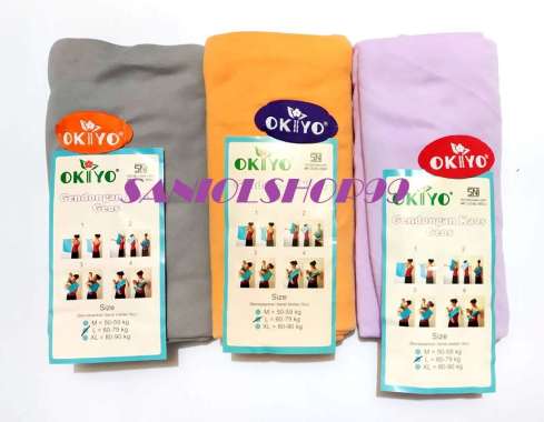 Gendongan bayi Kaos OKIYO Geos Kain Gendong Bayi Instan Kaos POLOS warna RANDOM Ukuran M