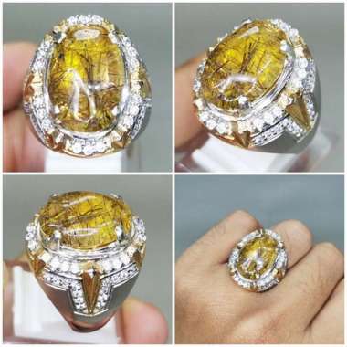 Batu Cincin Akik Kecubung Rambut Cendana Asli