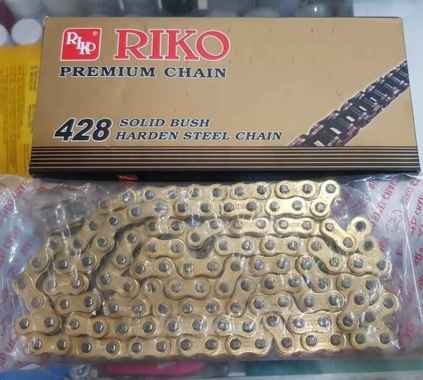 RIKO 428H 428 120 120L 428HD Premium Solid Bush Hardened Heavy Duty Chain Rantai Rante Bukan SSS Hsb