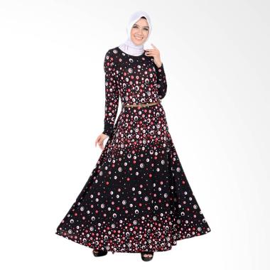 Jfashion Violin Dot Long Dress Gami ... an panjang Wanita - Merah