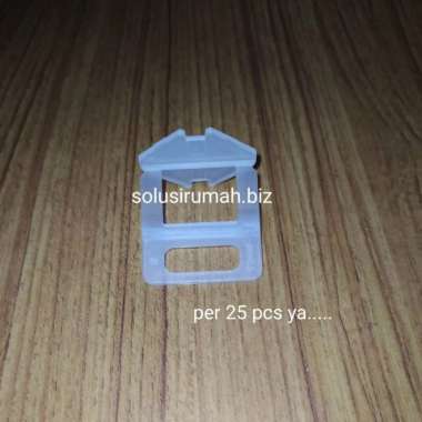 clips putih 25pcs tile leveling nat spacer perata lantai granit klip
