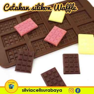 Cetakan Chocolate Bar Waffle Silicone Mold cetakan fondant sabun