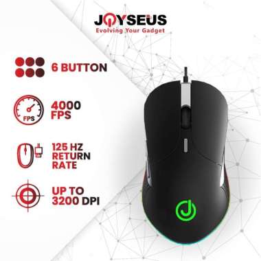 Gaming Mouse JOYSEUS RGB 3200DPI LED USB Professional - MS0005
