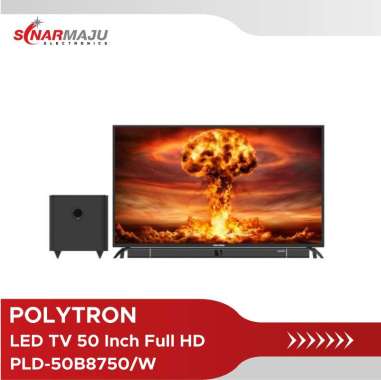 LED TV 50 Inch Polytron Full HD Cinemax Soundbar PLD-50B8750-W