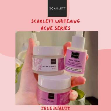 Paket Scarlett Whitening Acne Series 3 -Serum+night crem+day cream