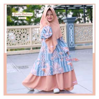 Gamis anak Nadeera 2-9 th Bahan Rayon import XS bronze