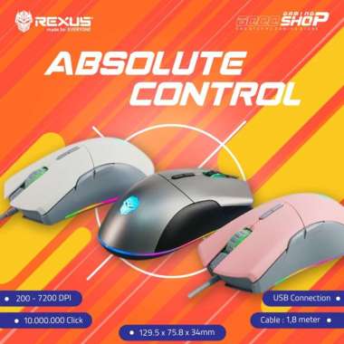 Rexus Mouse Gaming Xierra X15 - Gaming Mouse Black