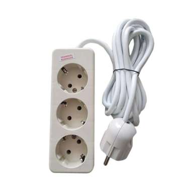 Uticon kabel Roll Terminal Kuningan 3 Lubang 8M Steker Broco