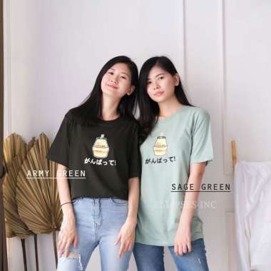 ELLIPSESINC Kaos Oversize Pria & Wanita Banana Milk XL Sage green