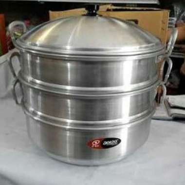 50cm Panci Dandang Langseng Kukusan Susun Tiga 3 Jawa Maspion Klakat ORI 100% Silver