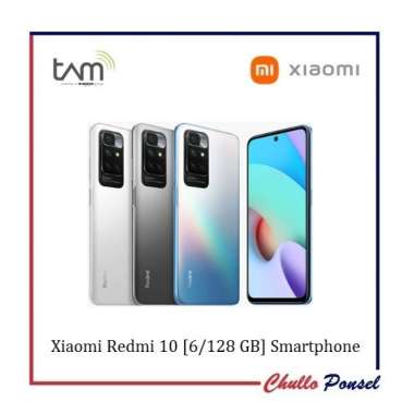 Xiaomi Redmi 10 2022 [6/128 GB] Smartphone Garansi Resmi TAM Carbon Gray