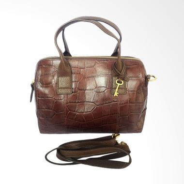Fossil Jori Large Satchel Tas Wanita - Croco Brown