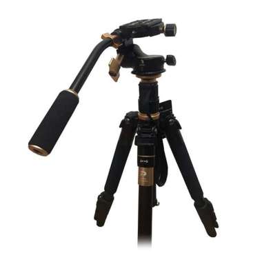 BKP Beike Q555V Fluid Head Video Tripod Beike Q555 V BK-555V GARANSI RESMI Black
