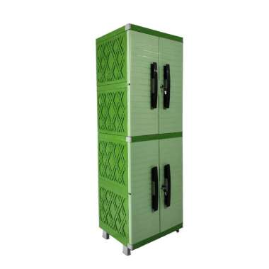 MIAMI KINARA LUXURY LEMARI PLASTIK MINIMALIS 4 PINTU SUSUN Hijau