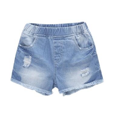Mom N Bab Ripped Short Pants Celana Anak - Blue Jeans