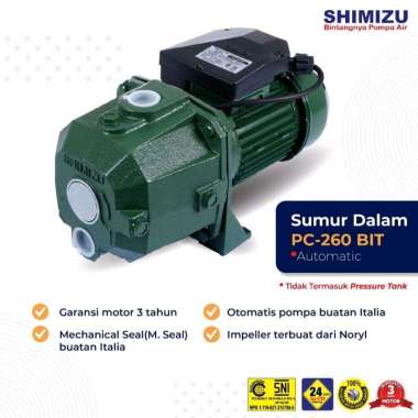 SHIMIZU PC260BIT Pompa Air Auto Sumur Dalam Jet Pump 30 Meter 250 Watt PC-260 BIT