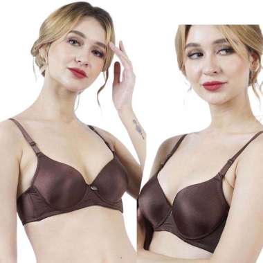 Aily FR39 Push Up Bra Wanita Berkawat Maroon 38B