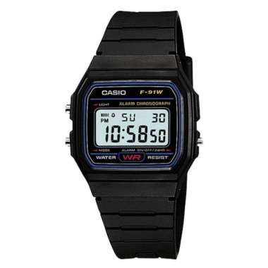 CASIO ORIGINAL - CASIO F-91W-1 - JAM TANGAN PRIA JAM PRIA - RUBBER CASIO F 91W 1 91 W F91