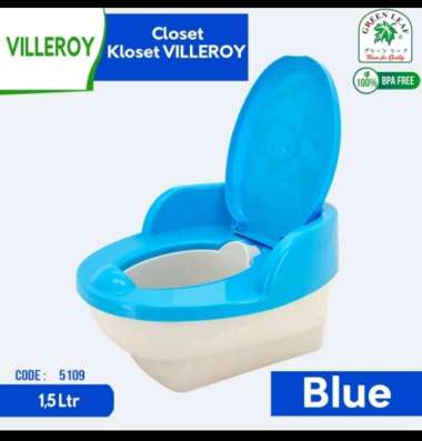 Pispot 1.5 Liter Green Leaf 5109 Potty Training Seat Portable Closet WC Duduk Jongkok