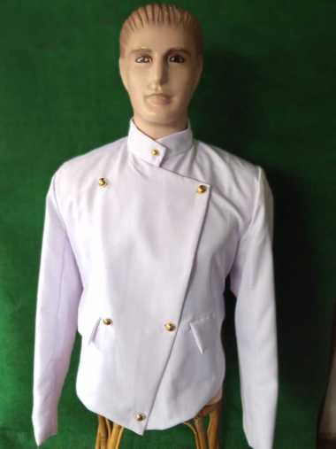 Beskap Solo Bapak Putih Atasan Fashion Tradisional Klasik Putih Beskap Aja M