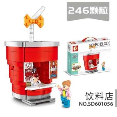 Mainan Anak Sembo Block Cola Store Mini World Shop 601056