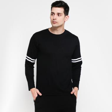 VM Basic Kaos Pria Lengan Panjang - Hitam