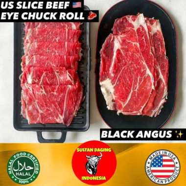 CHUCK EYE ROLL SLICE BEEF BLACK ANGUS 1 KG IMPORT DARI USA/CHUCK EYE ROLL SLICE US/CHUCK EYE ROLL SL