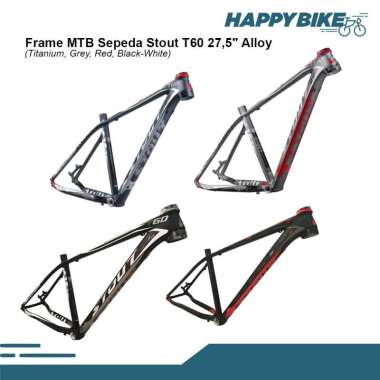 STOUT Frame MTB Sepeda T60 27,5" Alloy Stainless Rangka Sepeda Discbrake