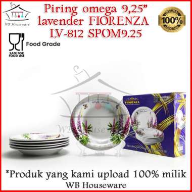 Piring makan Omega 9,25" / piring set motif FIORENZA FZ812-SPOM9.25