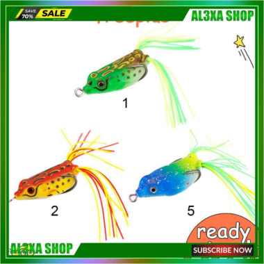 4Cm Frog Lure Soft Plastic Topwater Ray Frog Artificial 3D Eye