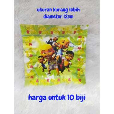 piring kertas ulang tahun karakter upin ipin UPIN & IPIN isi 10 pcs campur