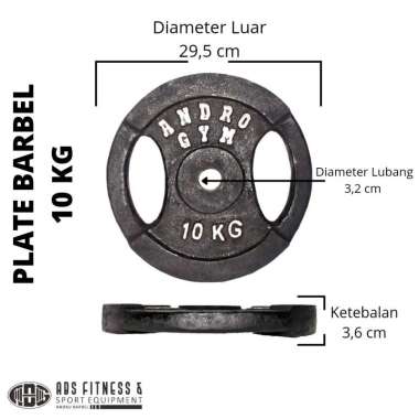 Plate barbel/barbell 10kg
