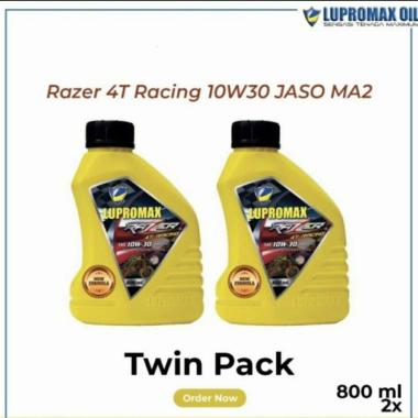 Lupromax Razer 4T Racing 10W 30 JASO MA2 Oli Motor Twin Pack 1 Liter