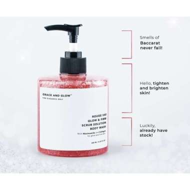 GRACE AND GLOW BLACK OPIUM - GRACE AND GLOW ENGLISH PEAR - GRACE AND GLOW ROUGE 540 BODY WASH 400ML 