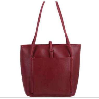 Tas Wanita Tas Bahu Wanita Mayonette Davne Tote Bag Marun