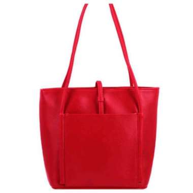 Tas Wanita Tas Bahu Wanita Mayonette Davne Tote Bag Merah
