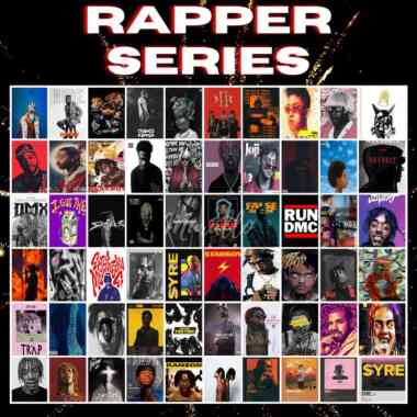 Paket 50 Pcs Poster Rapper Poster Dinding Band Aesthetic Collage Wall - RAPPER SERIES, A6 SMALL
