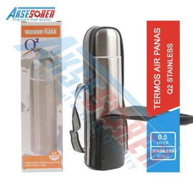 Termos Air Panas Q2 Stainless Stell [500 mL/750 mL/1000 mL] / Teremos Mini 0.5 L / Tremos 1 Liter St