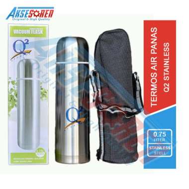 Termos Air Panas Q2 Stainless Stell [500 mL/750 mL/1000 mL] / Teremos Mini 0.5 L / Tremos 1 Liter St