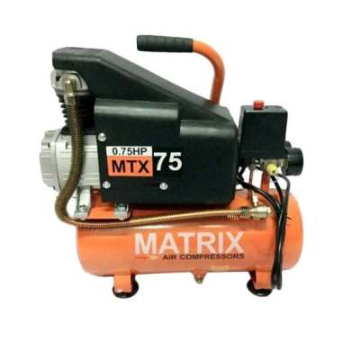Matrix Kompresor Angin Mini MTX-75 0,55 KW Air Compressor Listrik MTX75 550W 3/4HP
