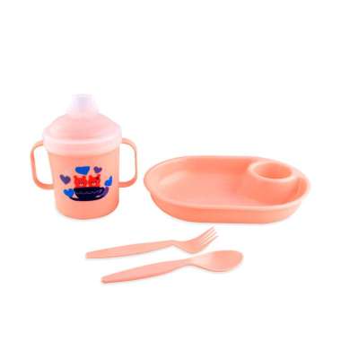 LustyBunny Feeding Set Alat Makan Bayi Perlengkapan Makan Bayi LB-1429 PINK
