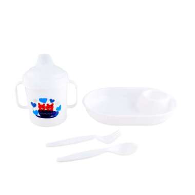 LustyBunny Feeding Set Alat Makan Bayi Perlengkapan Makan Bayi LB-1429 PUTIH